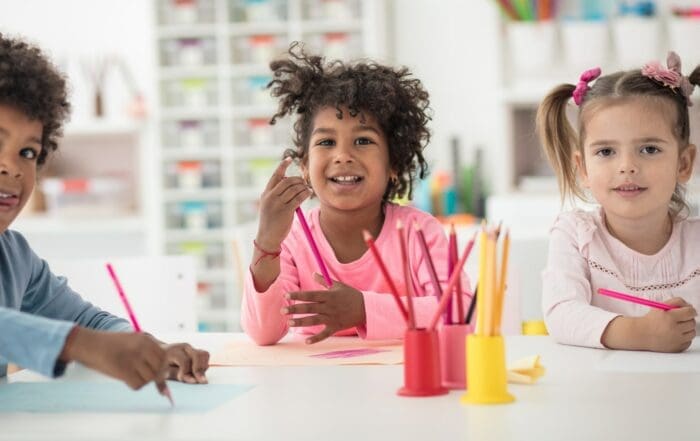 Three children in daycare